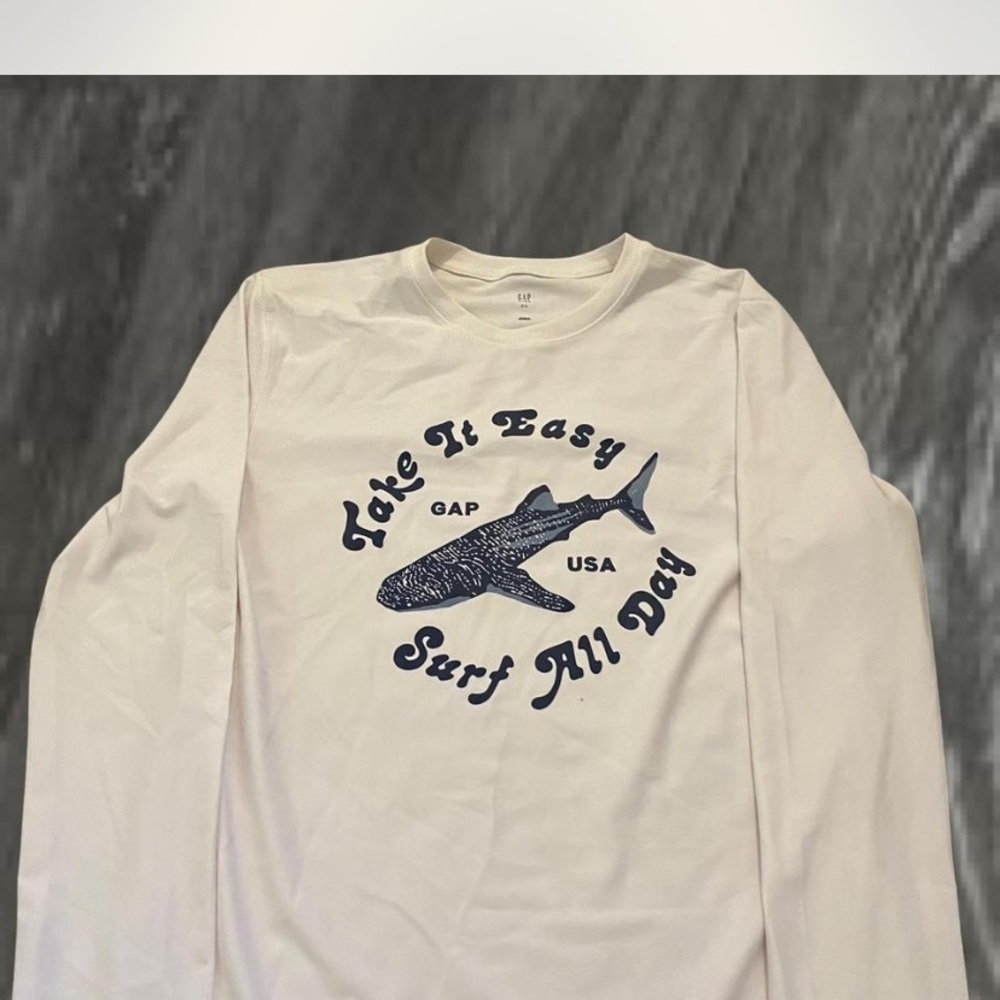 GAP Kids Cream Long Sleeve Shirt